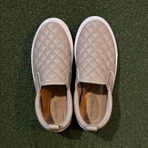 Maurices women’s  Quilted Slip-On Sneakers - taupe